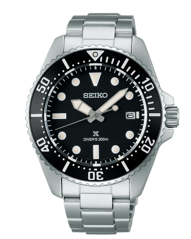 Мъжки часовник Seiko Prospex Solar Diver’s in Pure Black - SNE597P1