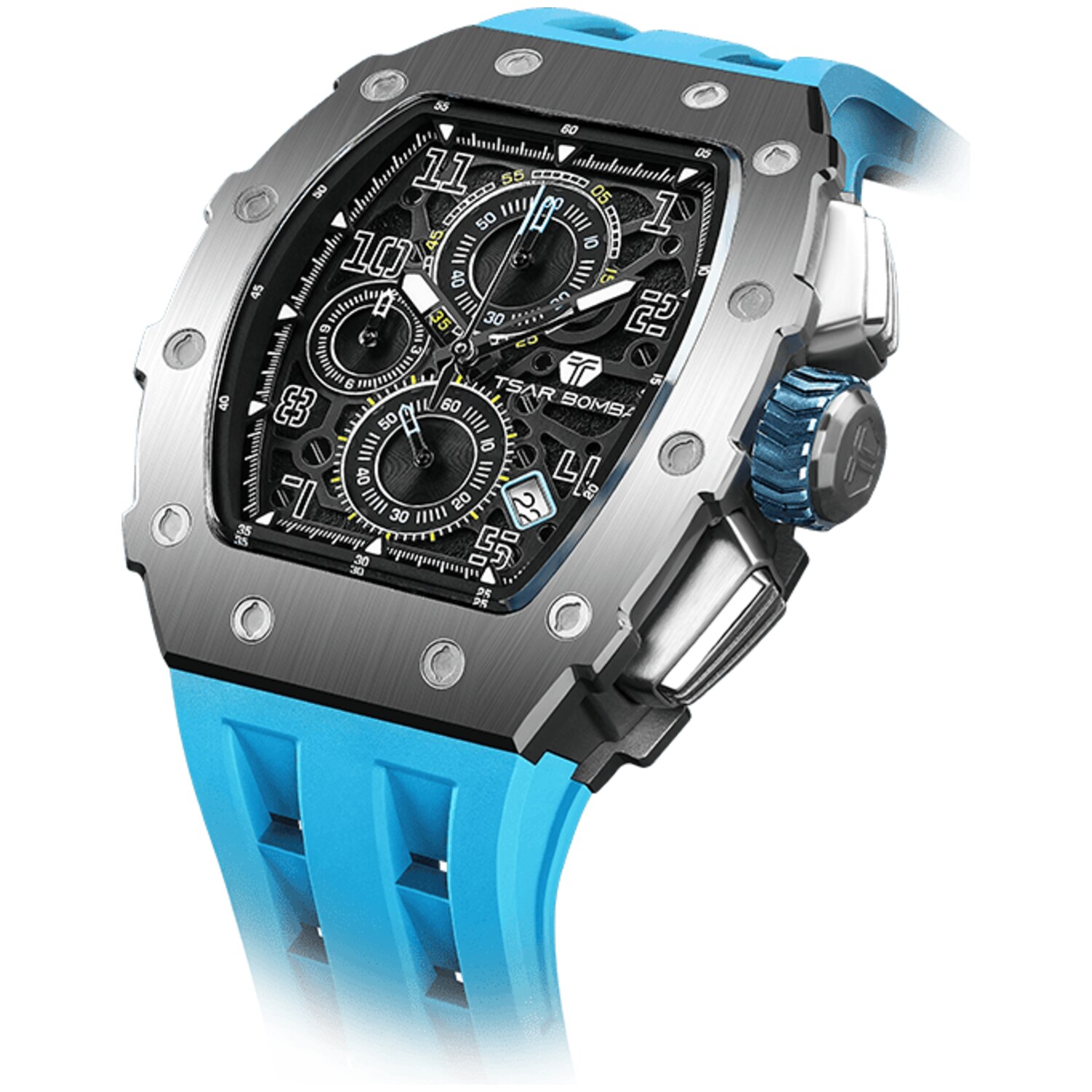 Мъжки часовник TSAR BOMBA Ultra Blue Unique Edition TB8204Q-36