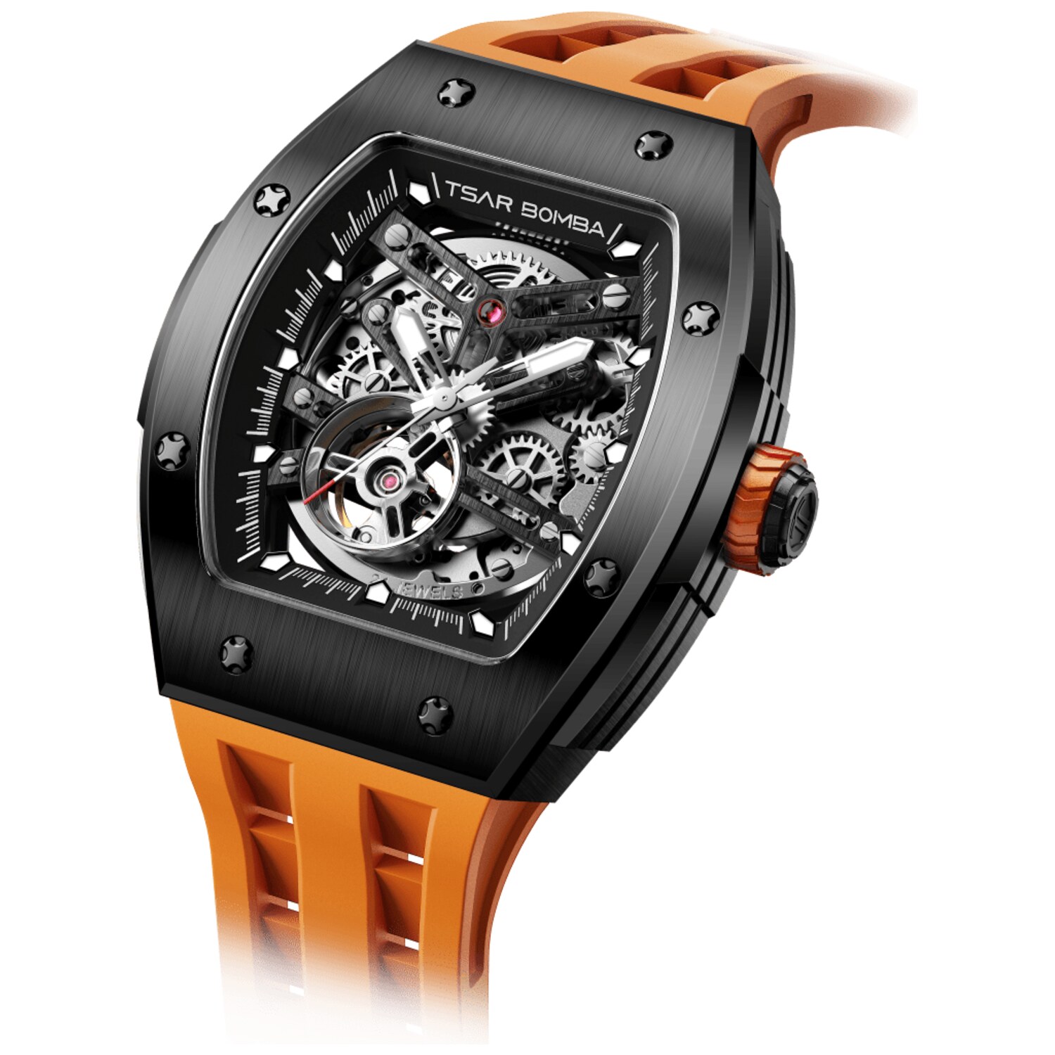 Мъжки часовник TSAR BOMBA T-Elemental Automatic Black Orange TB8228A-02