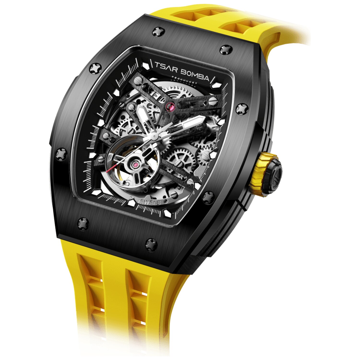 Мъжки часовник TSAR BOMBA T-Elemental Automatic Black Yellow TB8228A-05