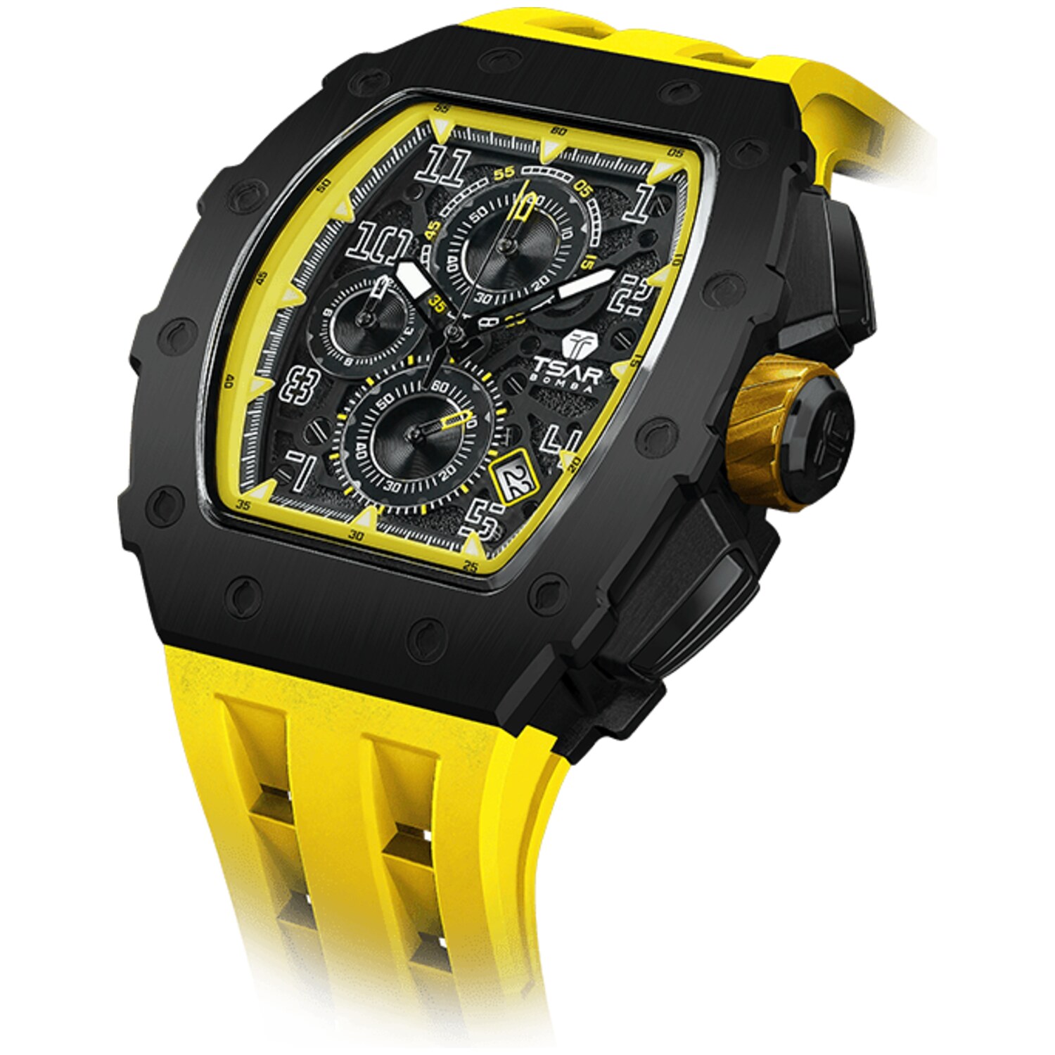 Мъжки часовник TSAR BOMBA Yellow Limited - TB8204Q-07